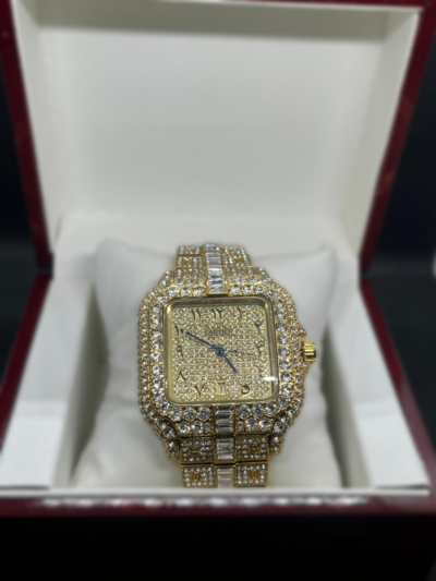Cartier - Arabic Golden Diamond Watch For Men's